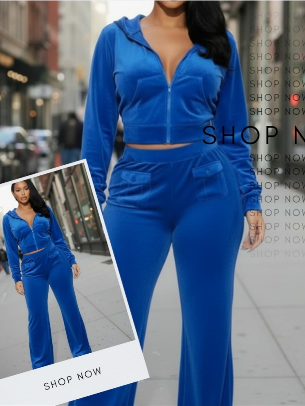 Electric Elegance: The Ultimate Blue 2pc Set